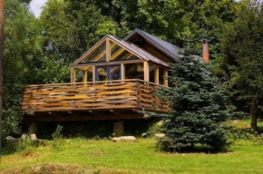 Blockhaus in Gajwka mit Kaminofen Gmina Mirsk